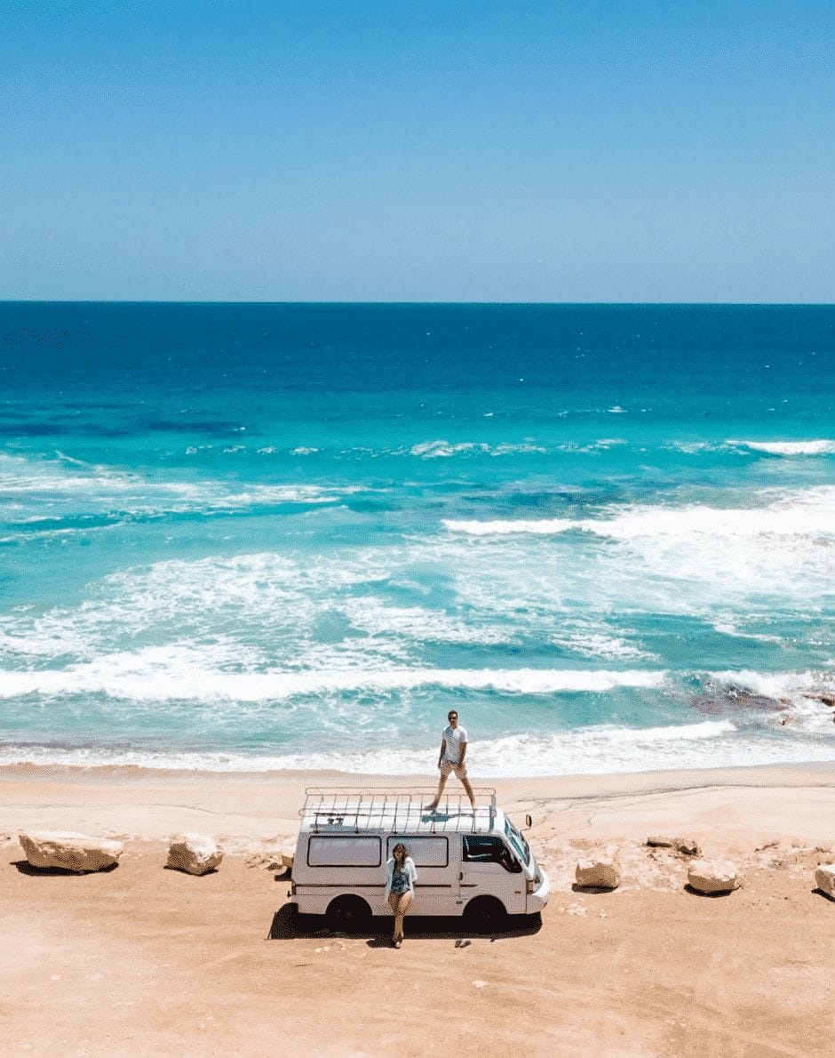 Camper Van at Greenly Beach - Unexplored Footsteps