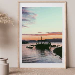 19 White Beach Moalboal Sunset Print