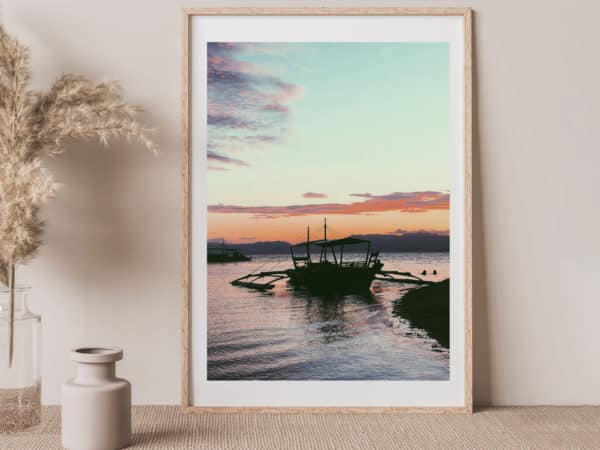 19 White Beach Moalboal Sunset Print