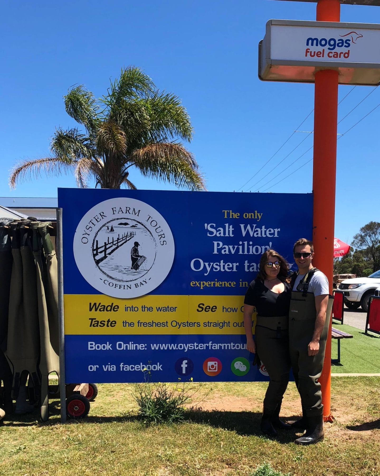 Main sign at Coffin Bay Oyster tour