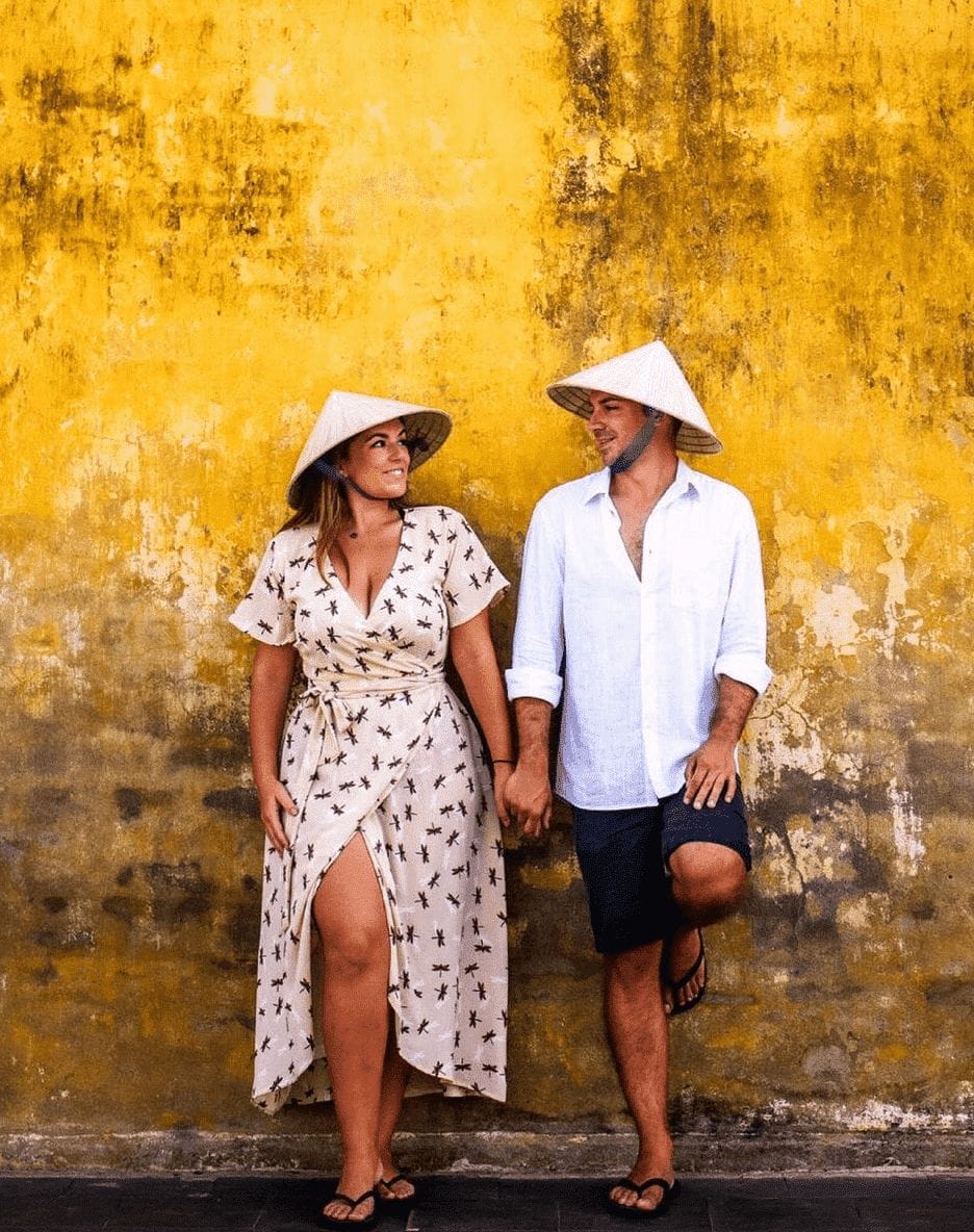 Plus size travel - Vietnam, Yellow Wall