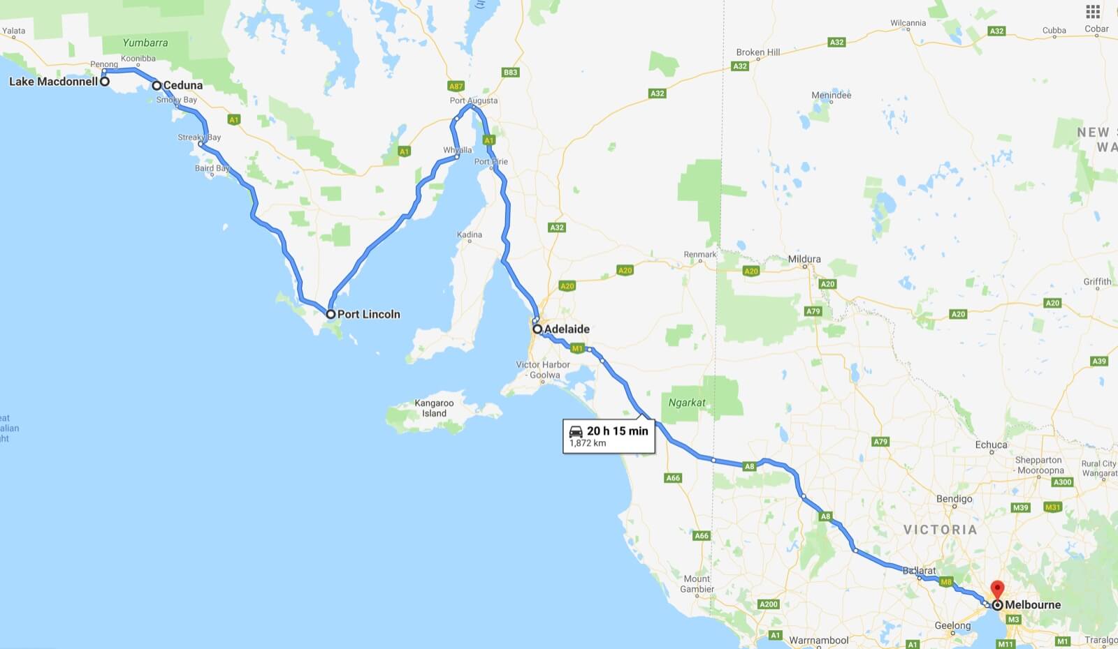 Lake Macdonnell to Ceduna