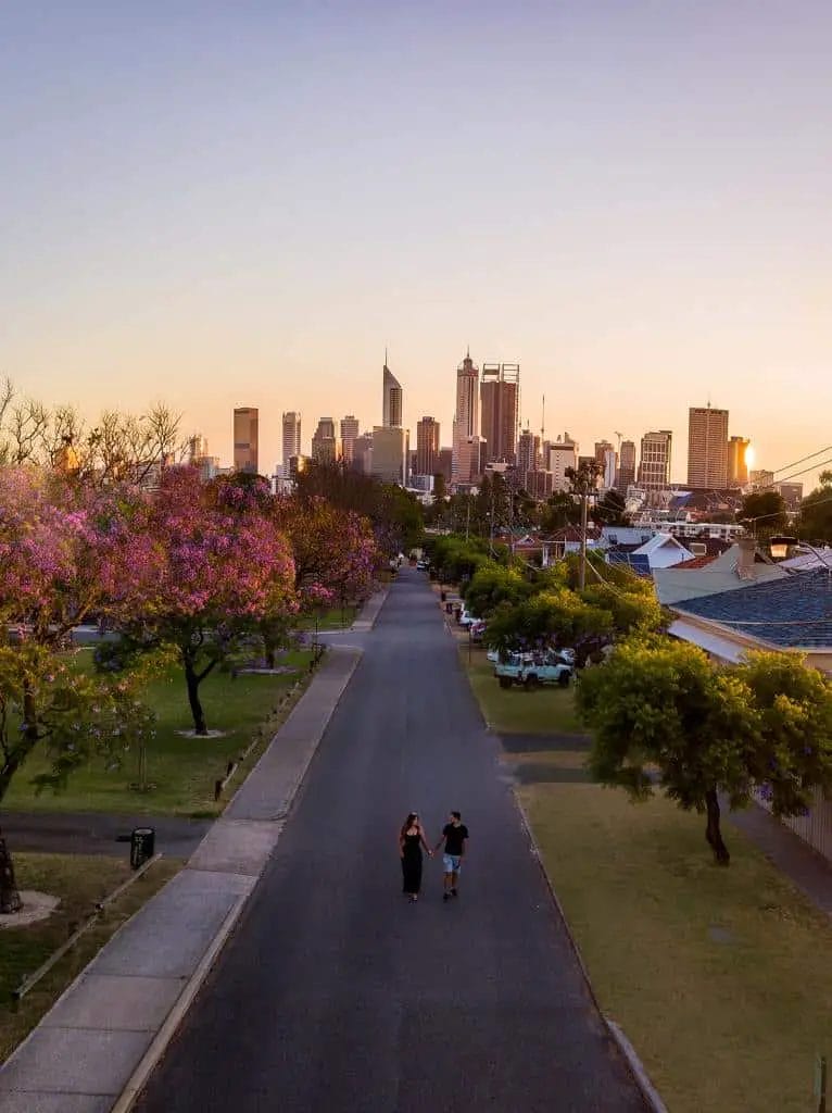 Melbourne to Perth City Skyline