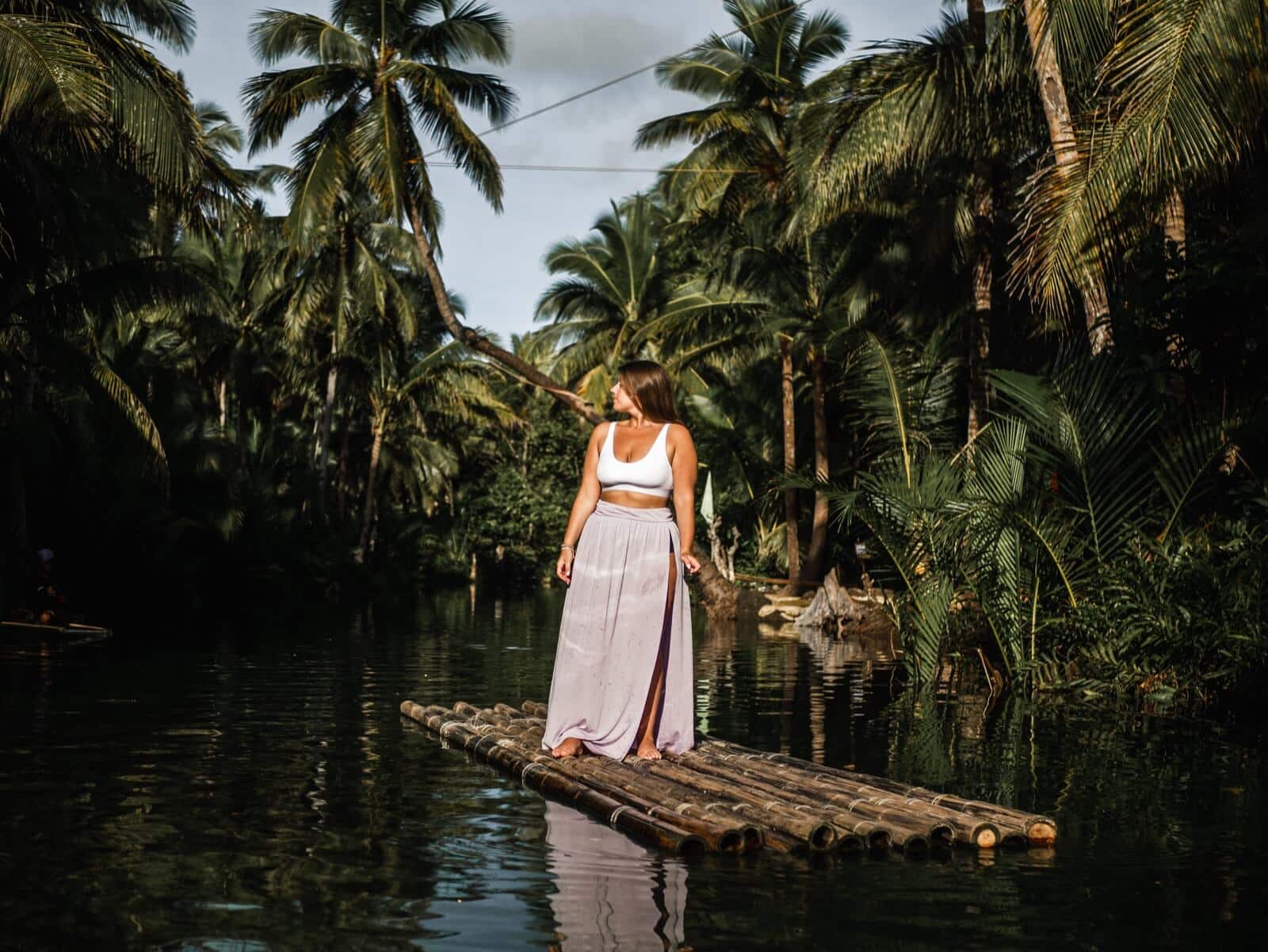 Raft at Palm Tree Rope Swing Siargao